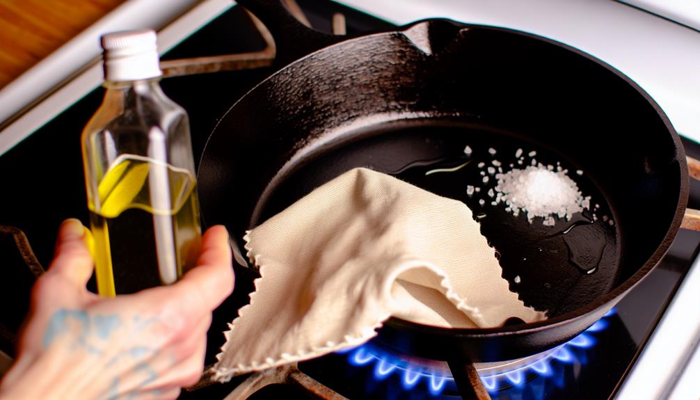 seasoning cast iron skillet